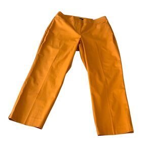Ann Taylor Factory Womens Burnt Orange The Crop Curvy Fit Ankle Pants 12 Preppy